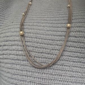 David Yurman vintage pearl and sterling necklace